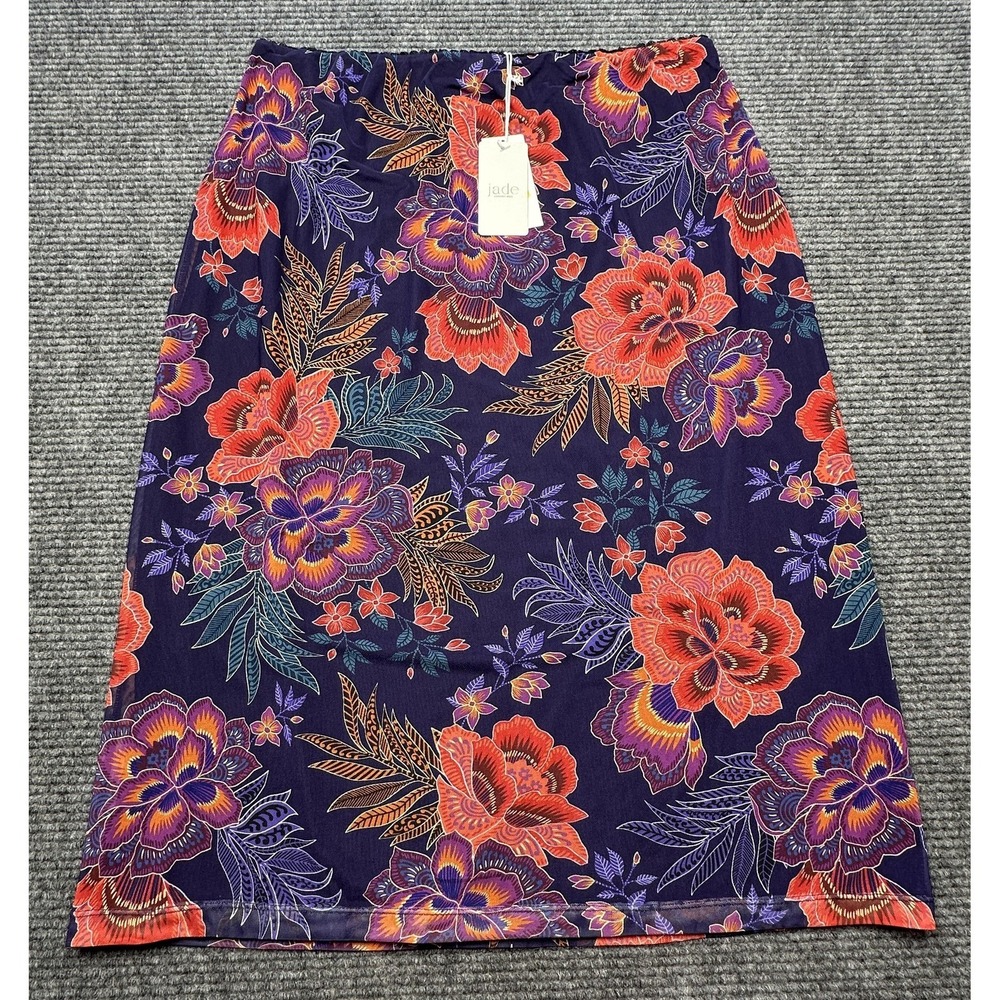Johnny Was Skirt Womens Large Floral Mesh Lined Midi Etta's Garden New Tags